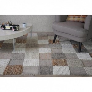 Alfombra de patchwork tejido multicolor UTOPIC 160x230 cm